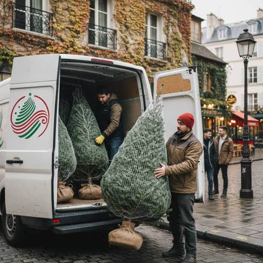 Livraison de sapin par Mon Arbre de Noël à la Butte-aux-Cailles, Paris 13e