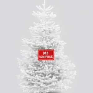 sapin nordmann floqué blanc ignifugé m1