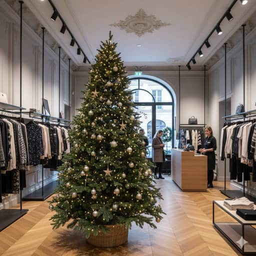 Un sapin à l'accueil d'une entreprise près de la place d'Italie à PAris 13